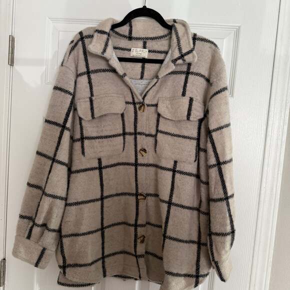 Z Supply Jackets & Blazers - Z Supply Plaid Tucker Jacket